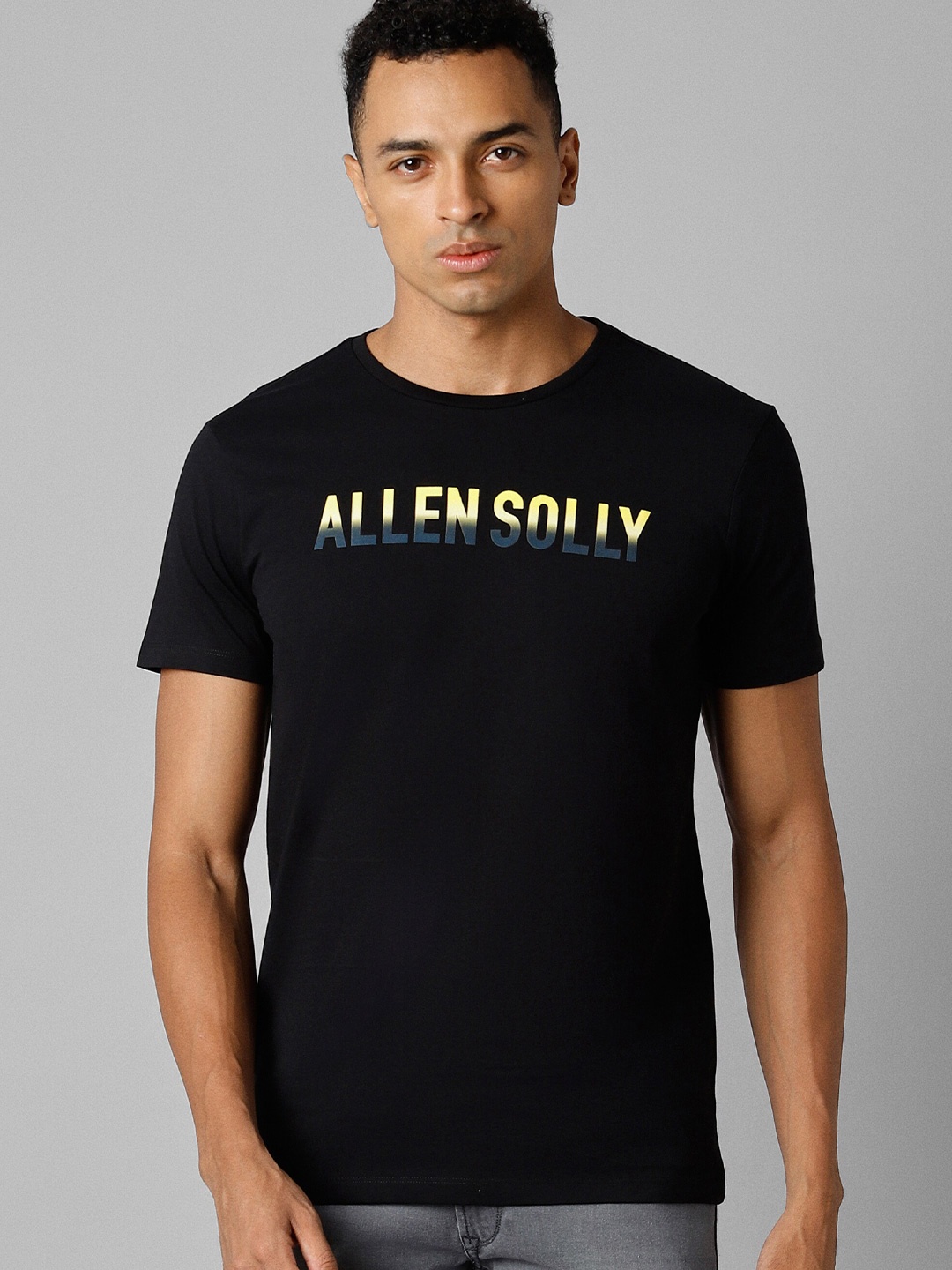 

Allen Solly Sport Round Neck Pure Cotton Slim Fit T-shirt, Black