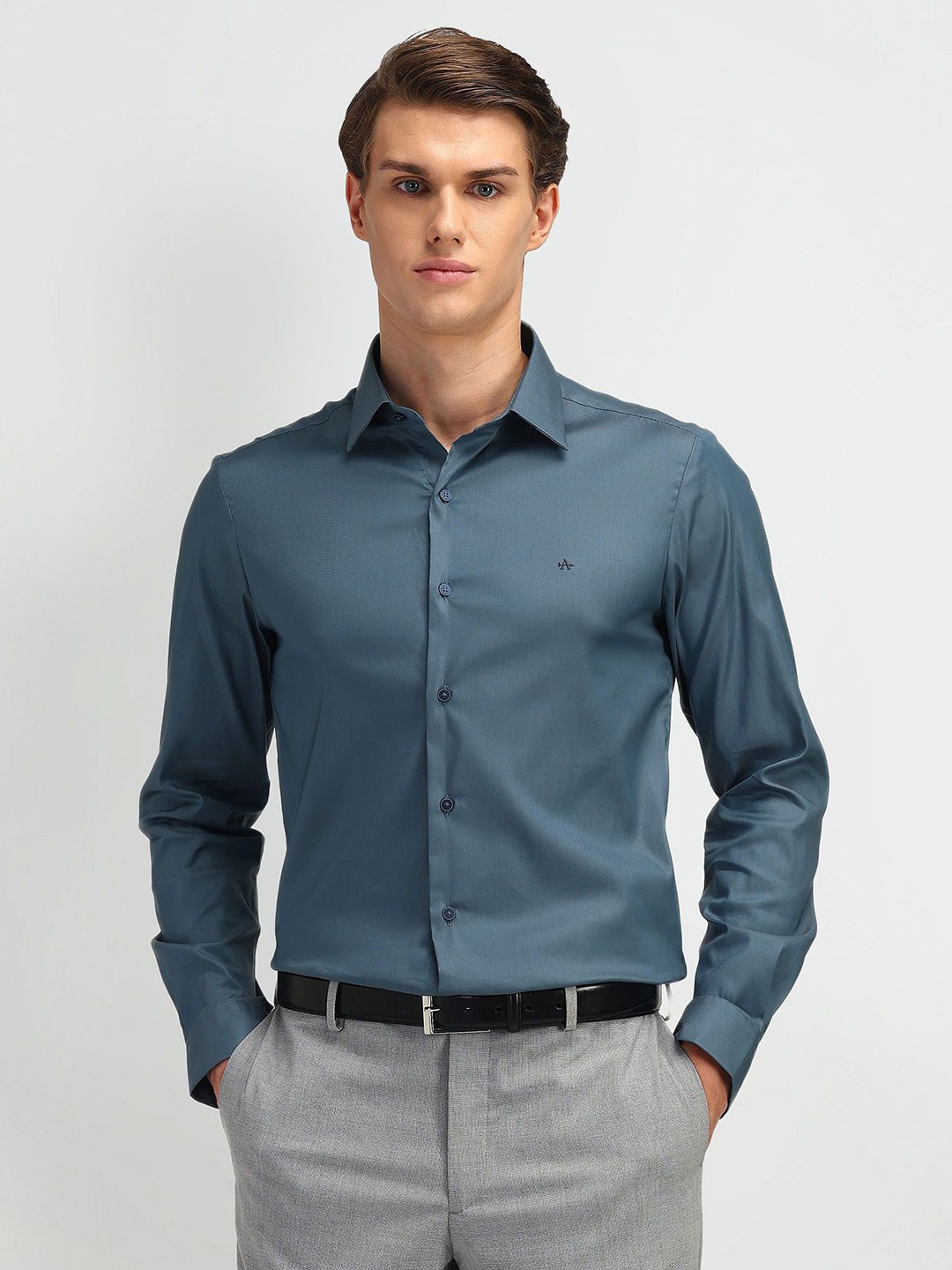 

Arrow New York Men Modern Slim Fit Opaque Formal Shirt, Blue