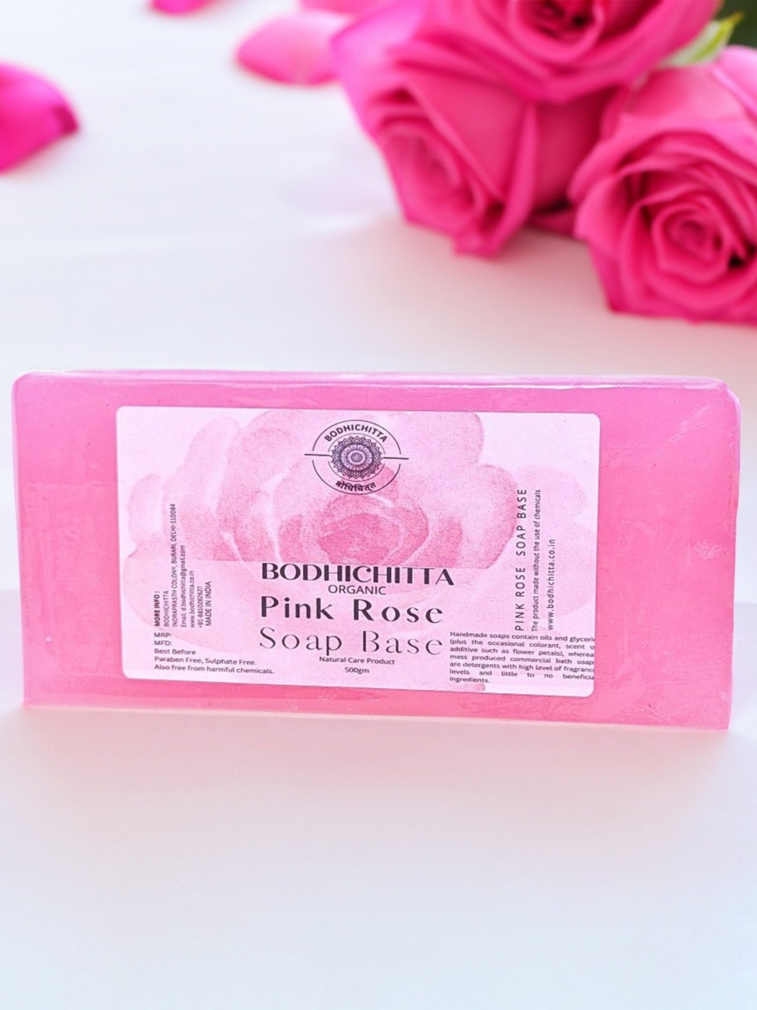 

Bodhichitta Organic Pink Rose Glycerin Soap Base- 500gm
