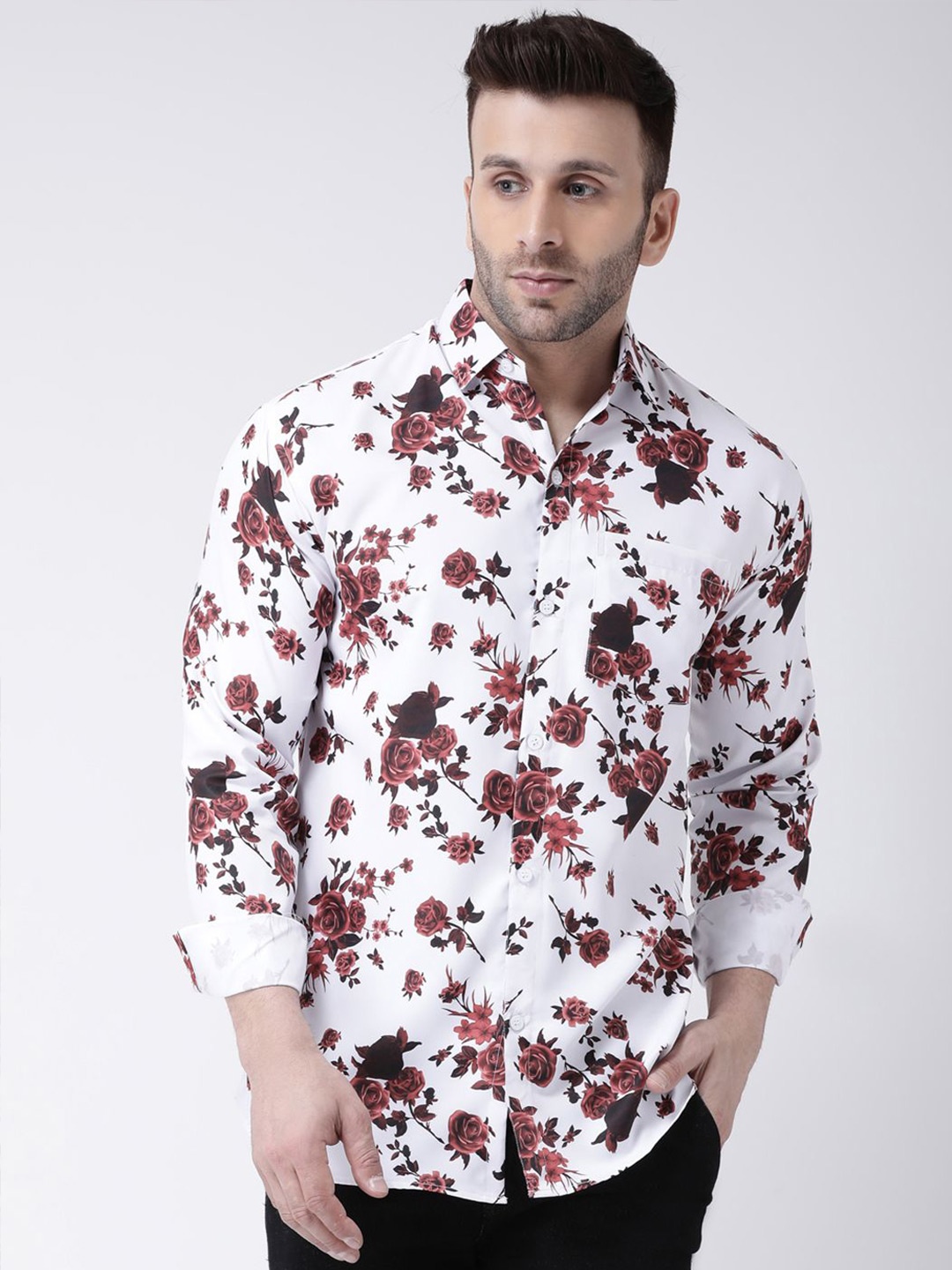 

KLOSET BY RIAG Men Classic Floral Opaque Printed Casual Shirt, Multi