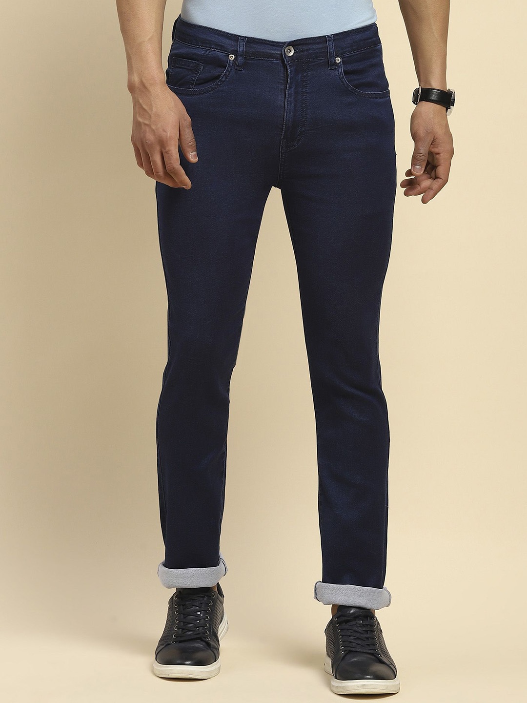 

Global Republic Men Classic Slim Fit Stretchable Jeans, Blue