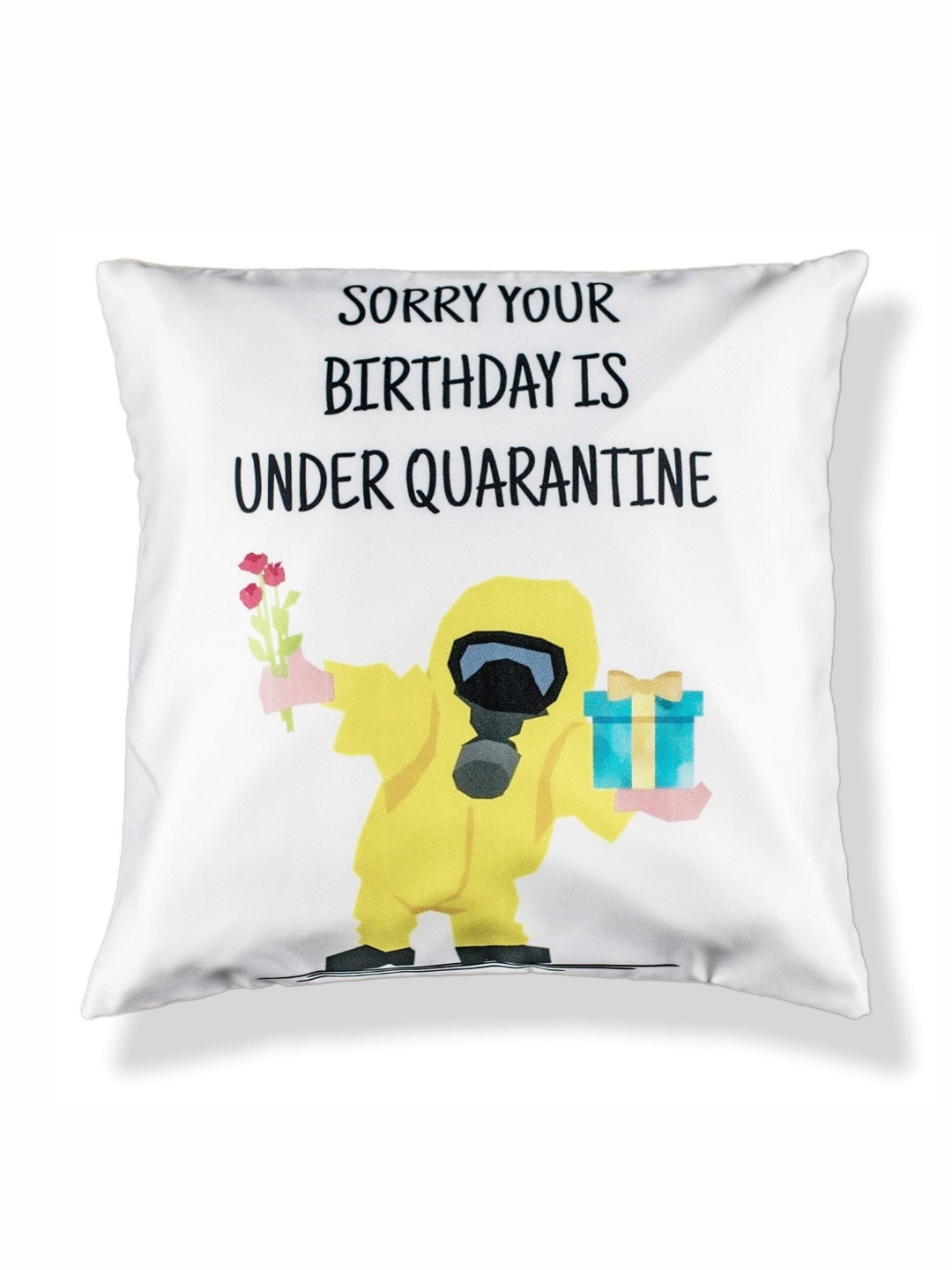 

Vendola White & Yellow Abstract Square Cushion Covers