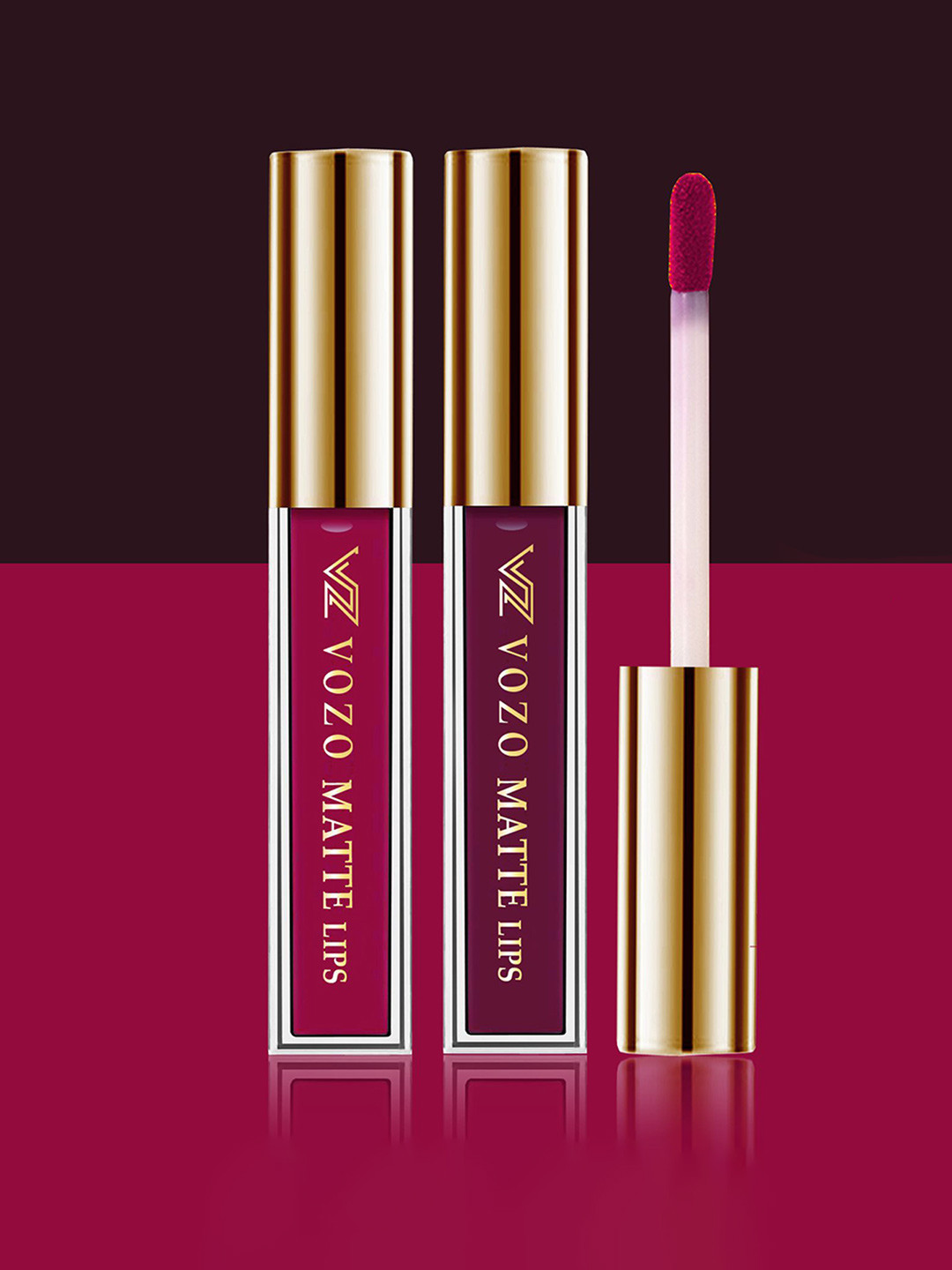 

VOZO Set Of 2 Stay-All-Day Matte Liquid Lipstick - 8 ml Each - Magenta - 105 Maroon - 201