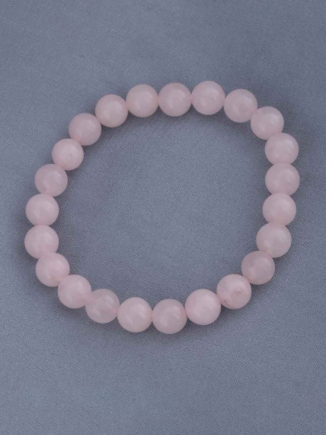 

PALMONAS Men Beaded Elasticated Bracelet, Pink