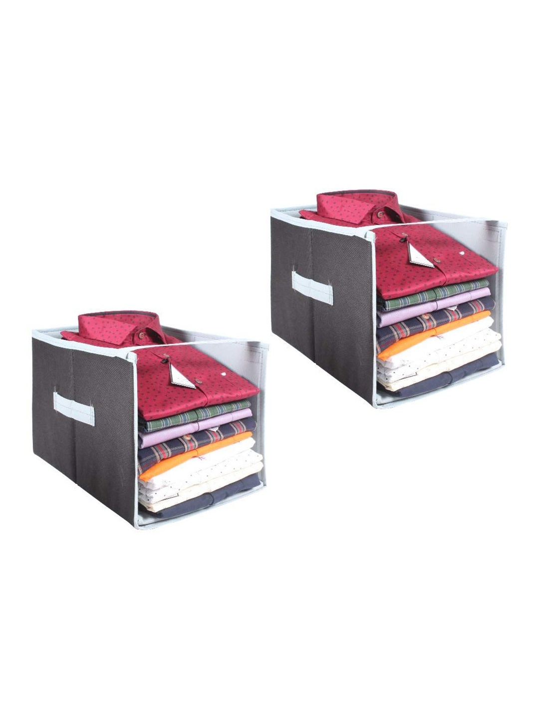 

prettykrafts Black & Grey 2 Pieces Multi-Utility Organisers