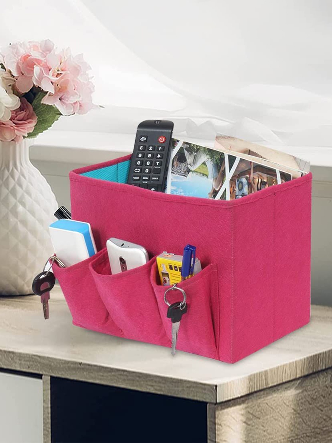 

prettykrafts Pink 3 Pieces Reusable Multi-Utility Organisers