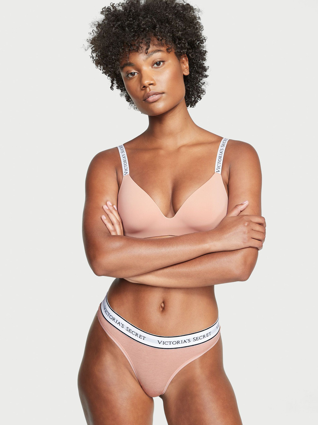 

Victoria's Secret Seamless Thong Briefs, Pink