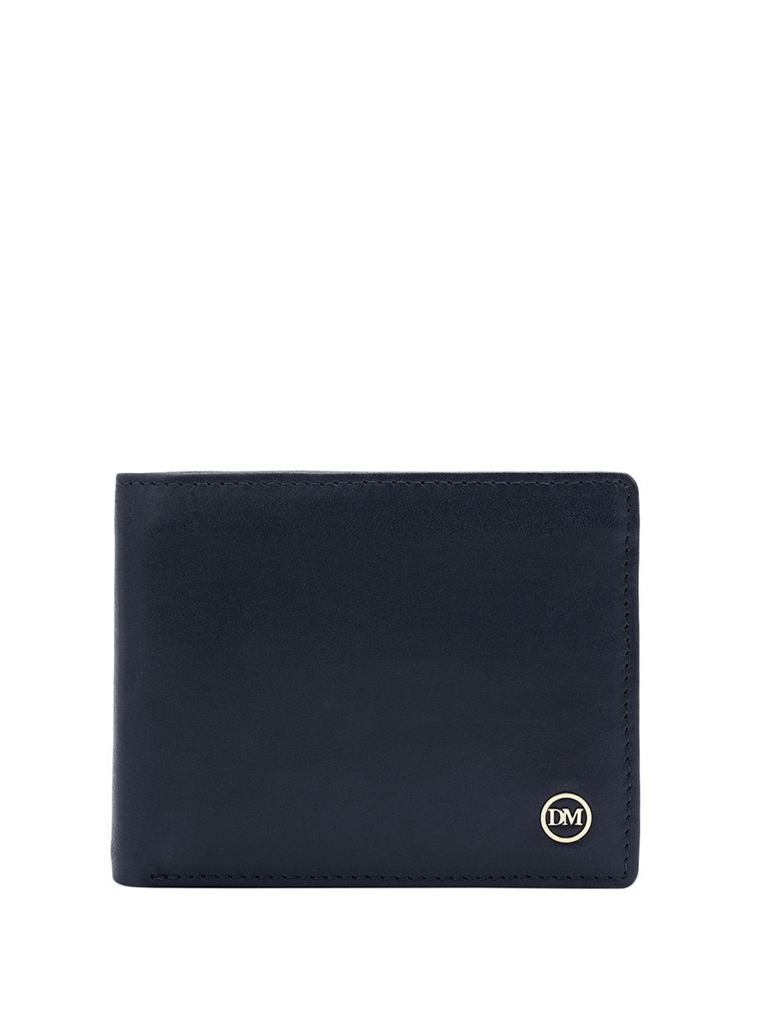 

Da Milano Men Textured Leather Two Fold Wallet, Blue