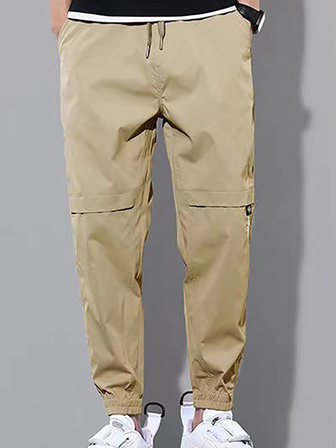 

StyleCast x Revolte Men Pleated Cargos Trousers, Khaki