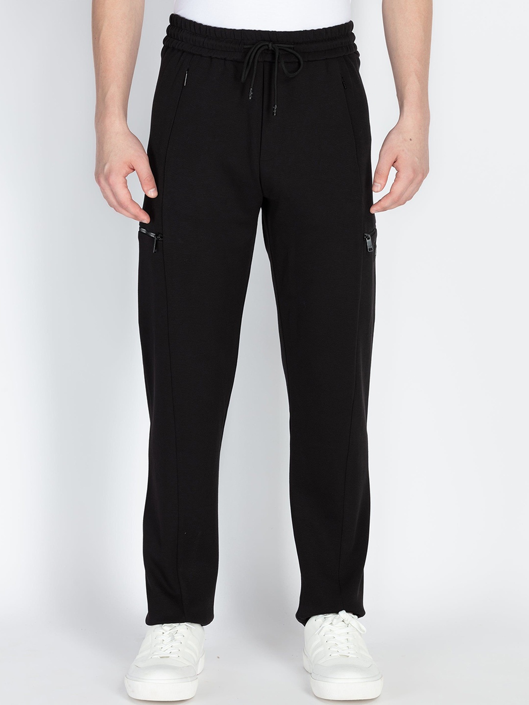 

Status Quo Men Mid-Rise Track Pant, Black