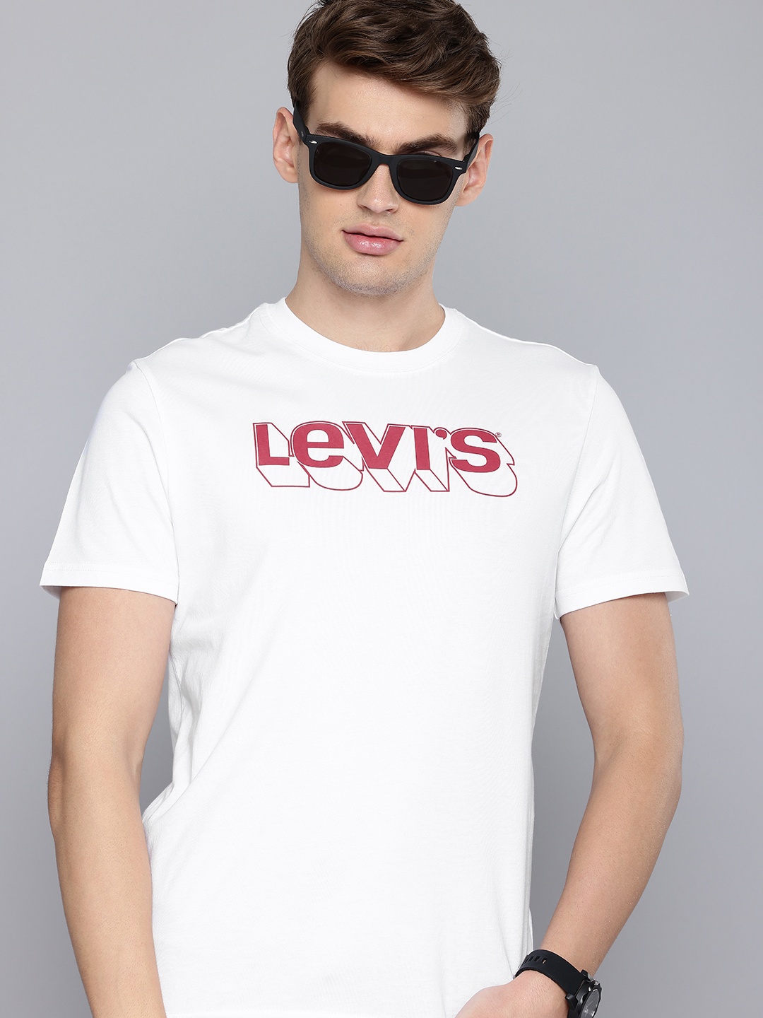 

Levis Brand Logo Printed Pure Cotton T-shirt, White