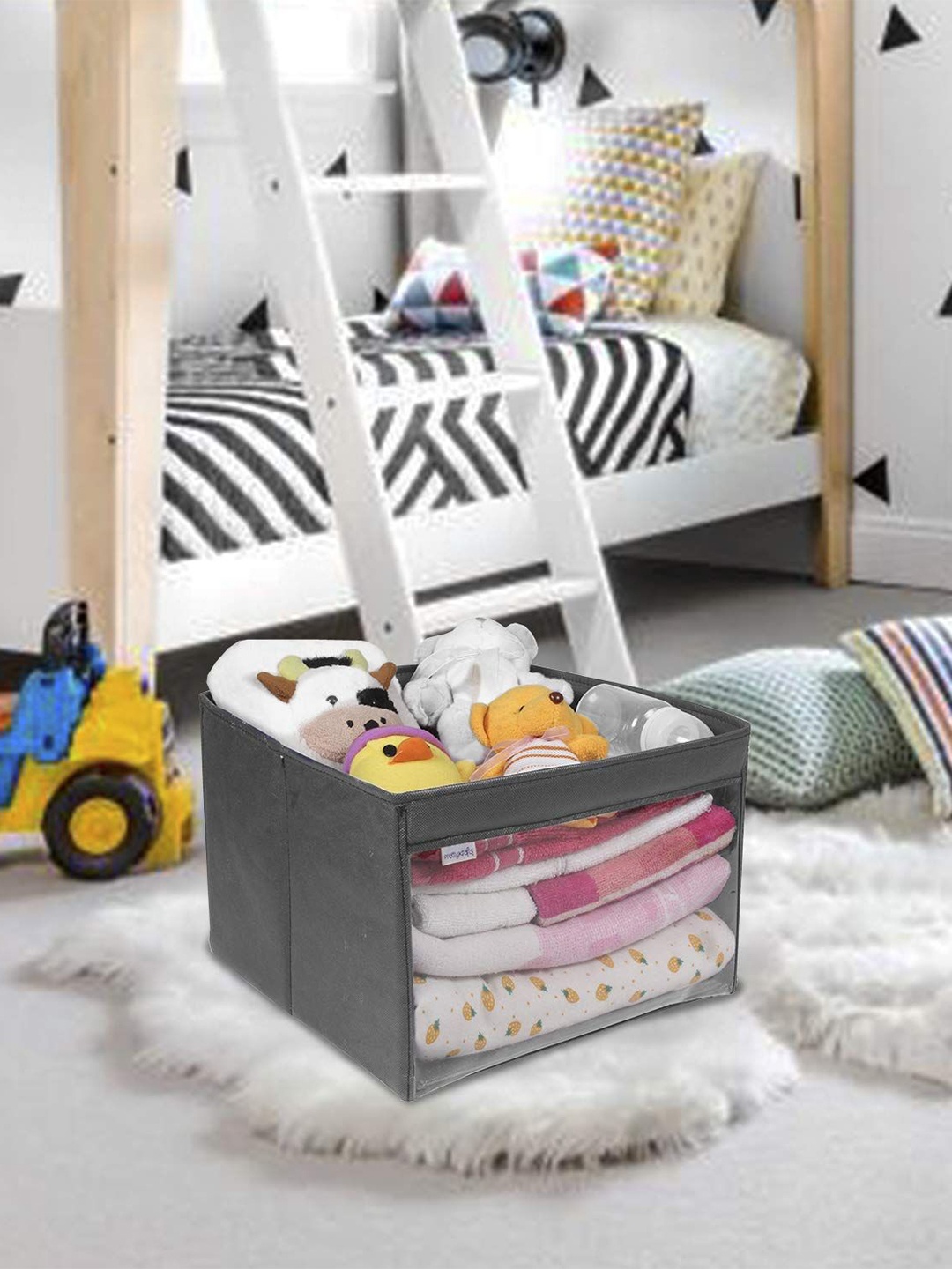 

prettykrafts Black 2 Pieces Reusable Multi-Utility Organisers