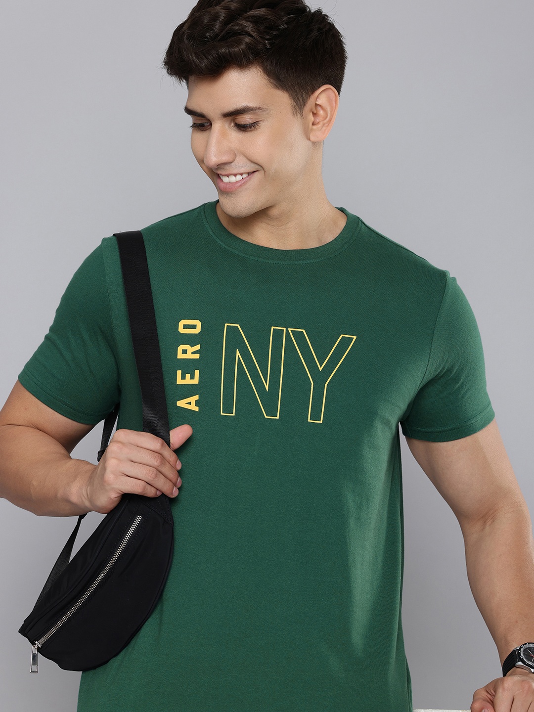 

Aeropostale Typography Printed Pure Cotton T-shirt, Green