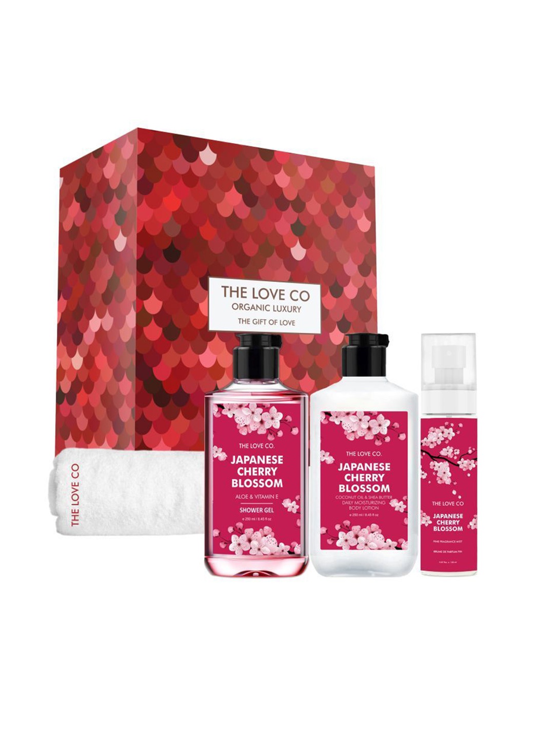

The Love Co Set Of 3 Japanese Cherry Blossom Bath and Body Combo- 650ml, White