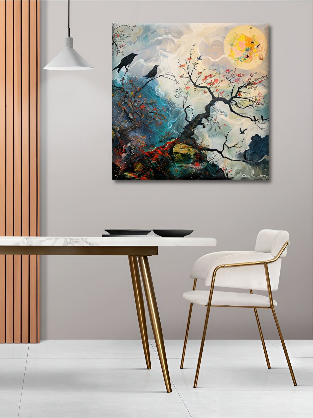 

OLIVE TREE White & Blue Canvas Floral and Botanical Wall Paintings