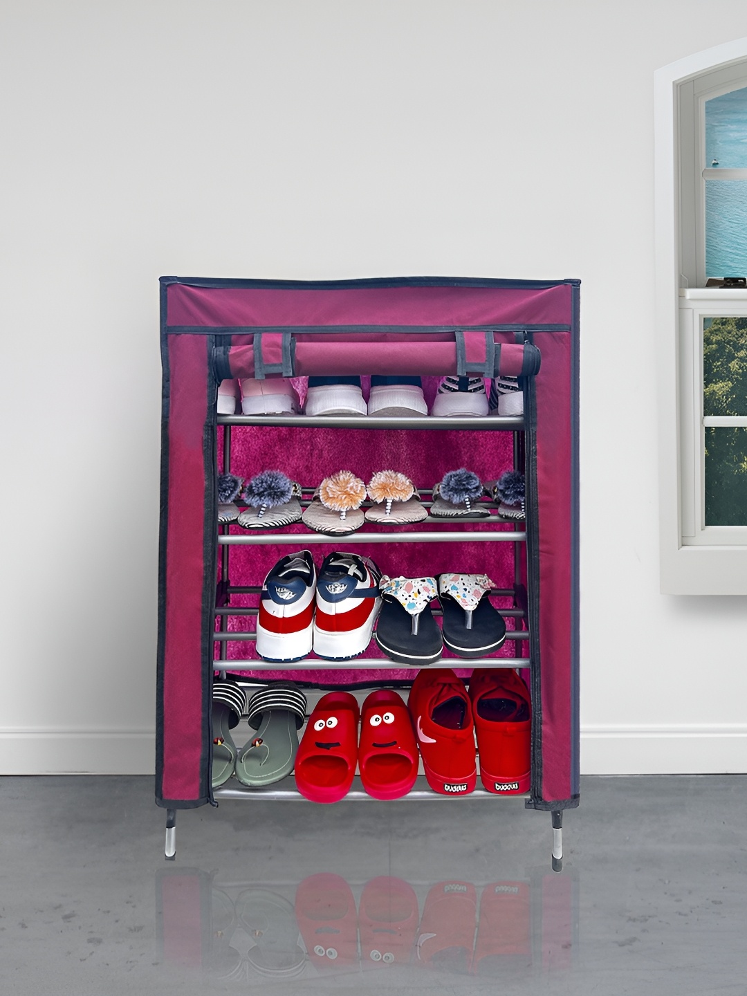 

Urban Choice Maroon & Black Rectangle Shelf Racks