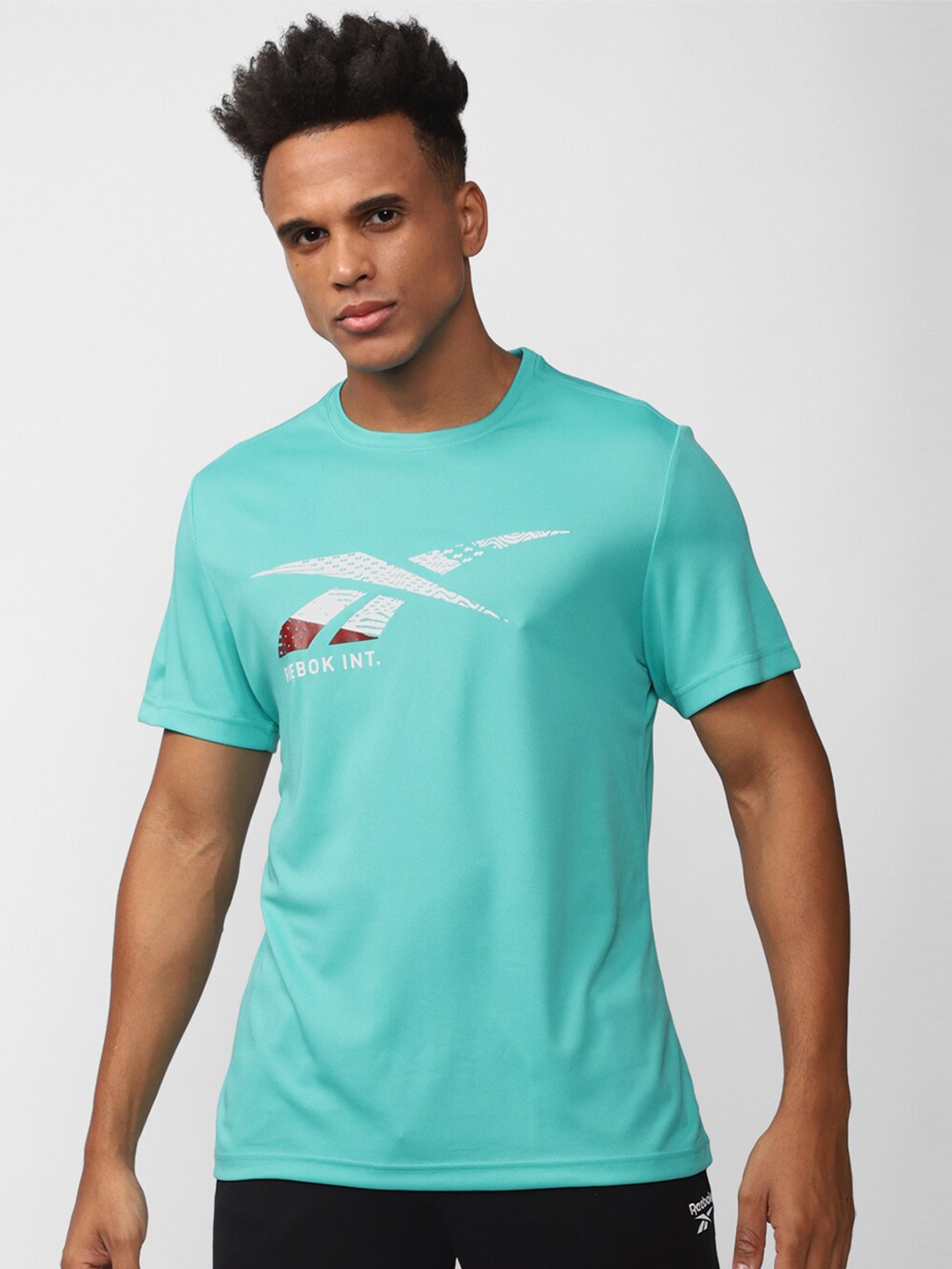 

Reebok Printed Pure Cotton T-shirt, Green