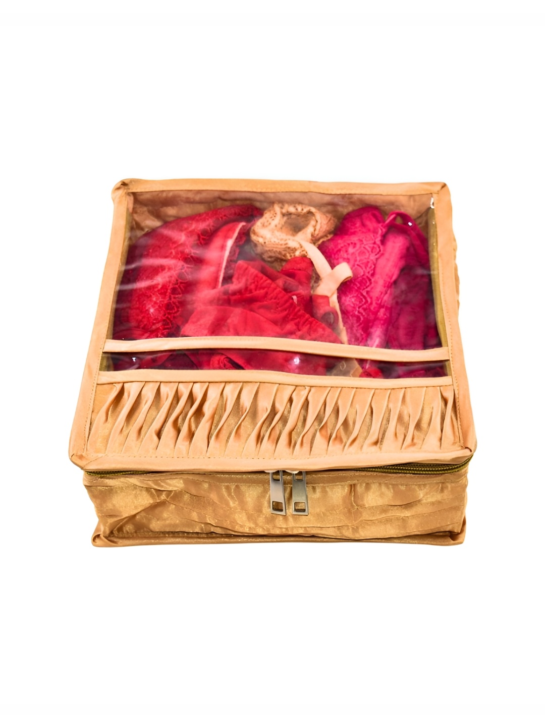 

Ajabh Gold-Toned Water Resistant Undergarment Satin Cover Cloth Organisers