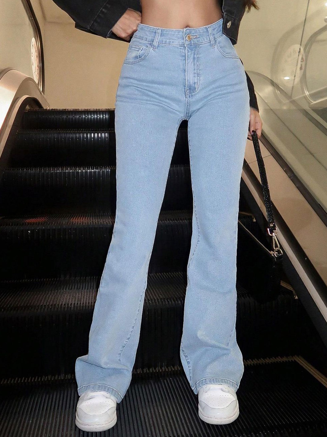

Kotty Women Jean Bootcut High-Rise Stretchable Jeans, Blue