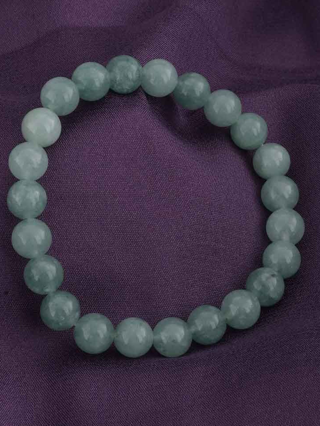 

PALMONAS Men Stainless Steel Beaded Bracelet, Green