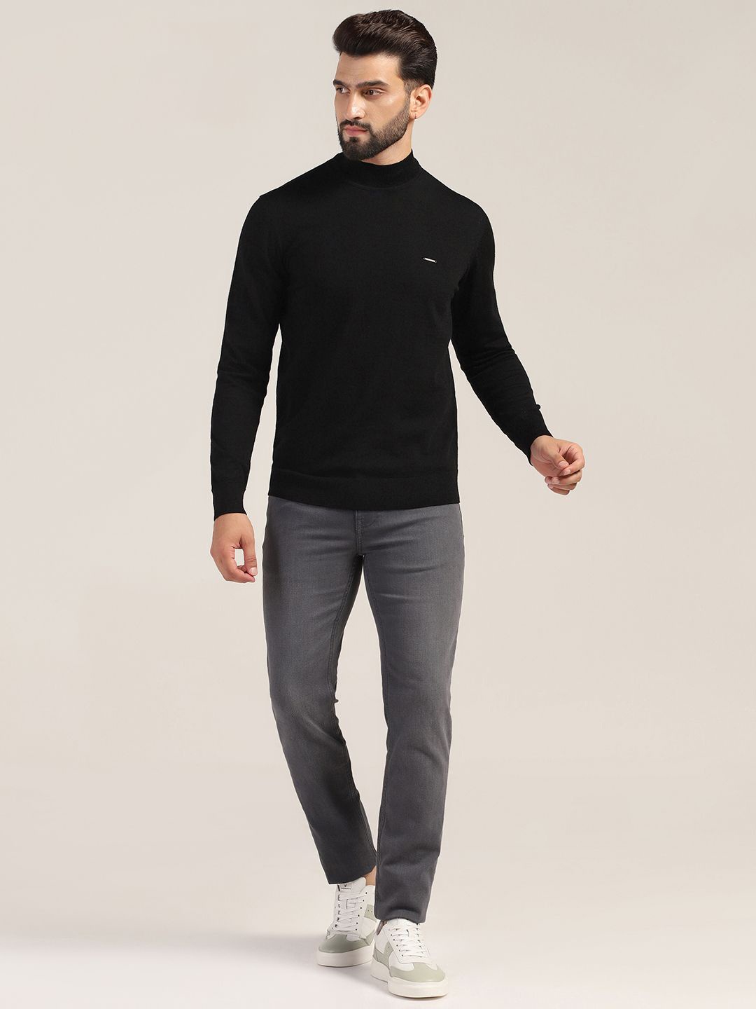 

Blackberrys Men Woollen Pullover, Black