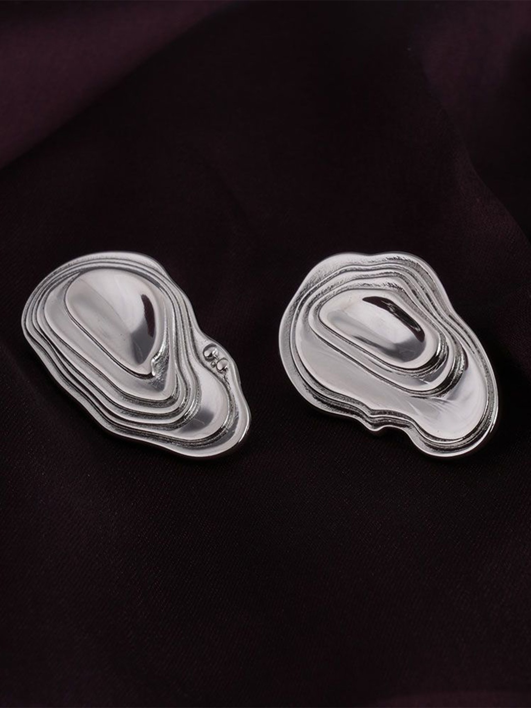 

PALMONAS Silver Plated Stainless Steel Studs