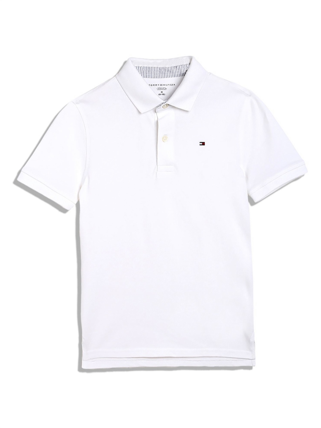 

Tommy Hilfiger Boys Solid Polo Collar Cotton T-shirt, White