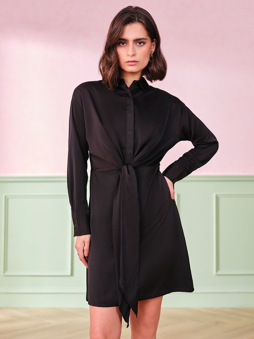 

AND Shirt Dress, Black