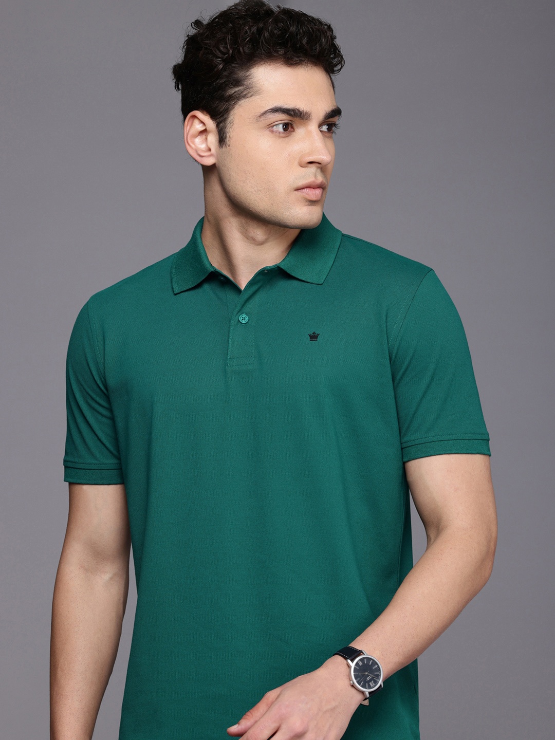 

Louis Philippe Polo Collar T-shirt, Teal