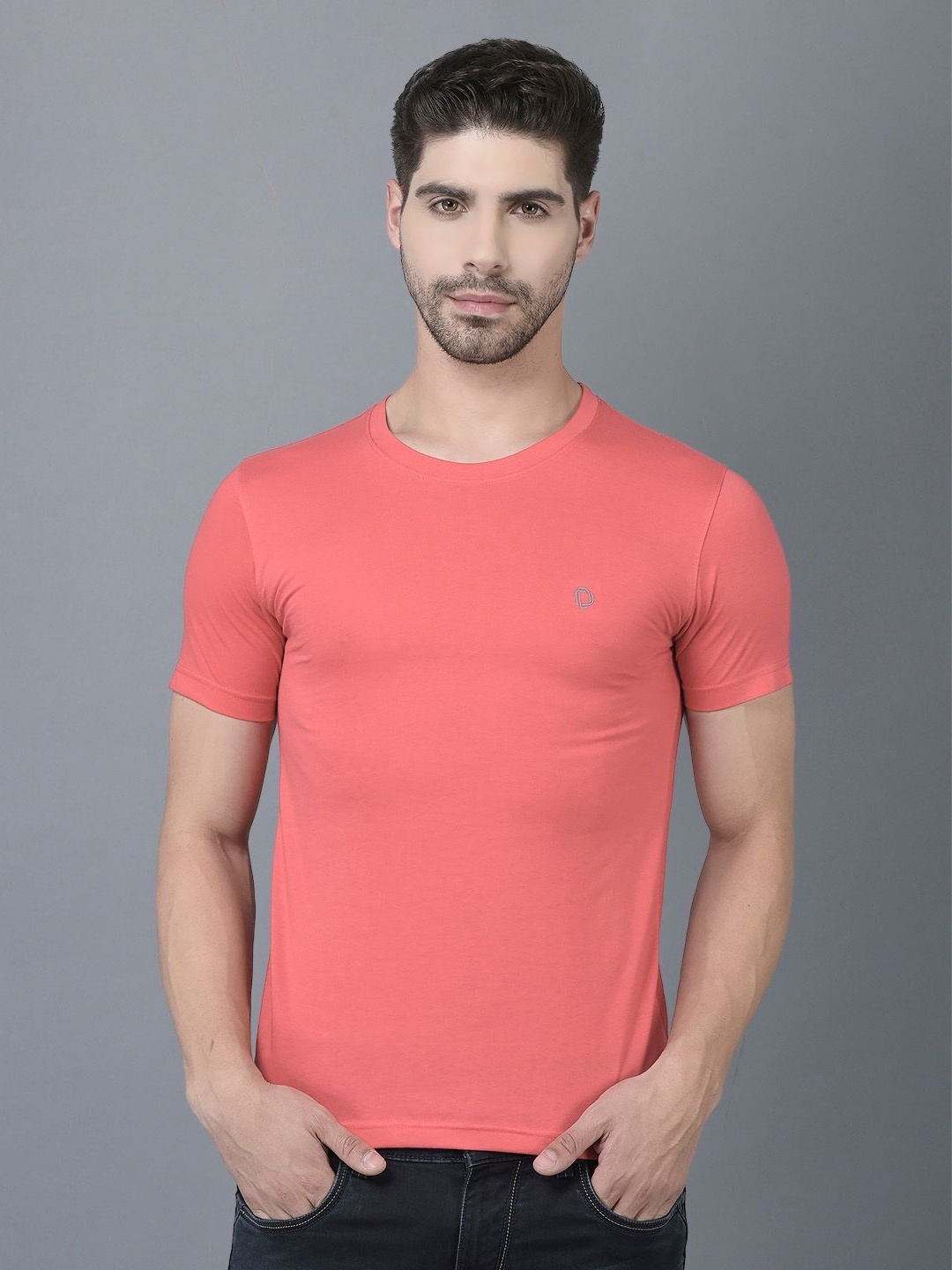 

Dollar Men Round Neck T-shirt, Coral