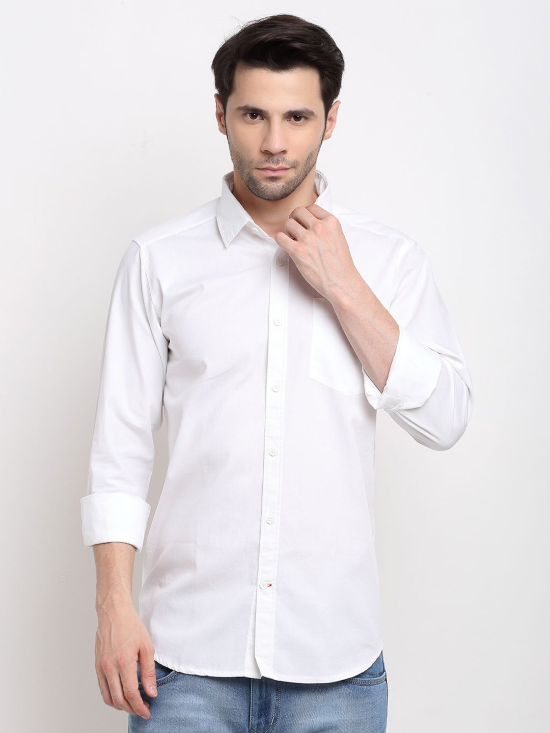 

Cross Court Men Opaque Casual Shirt, White