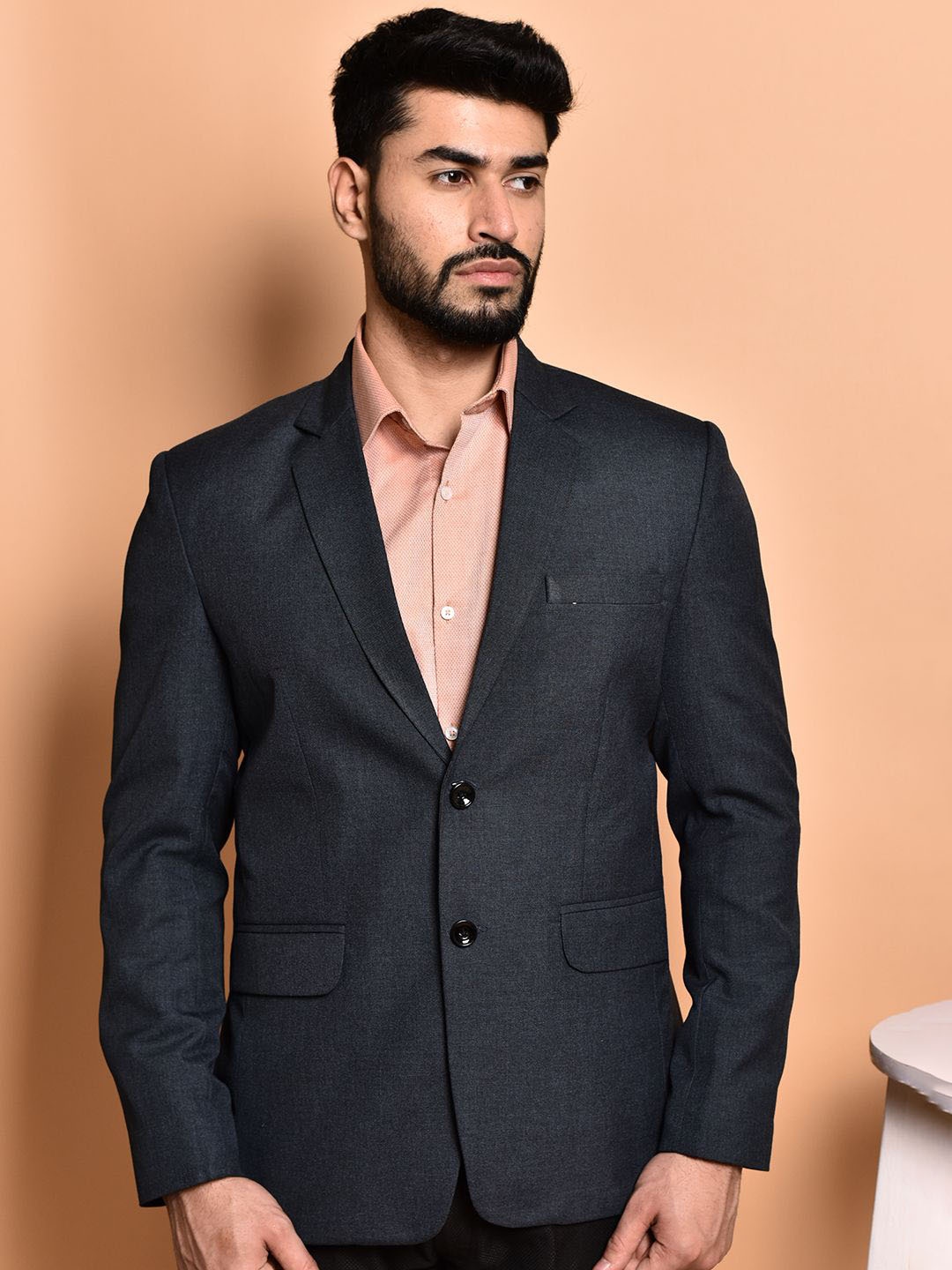 

PRINTCULTR Single-Breasted Formal Blazers, Blue