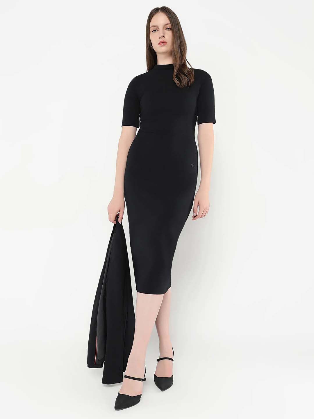 

RAREISM Bodycon Midi Dress, Black