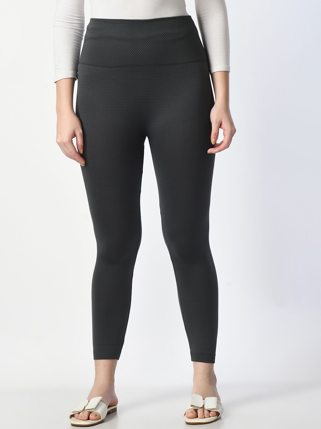 

JMT Wear Ankle-Length Fleece Leggings, Grey