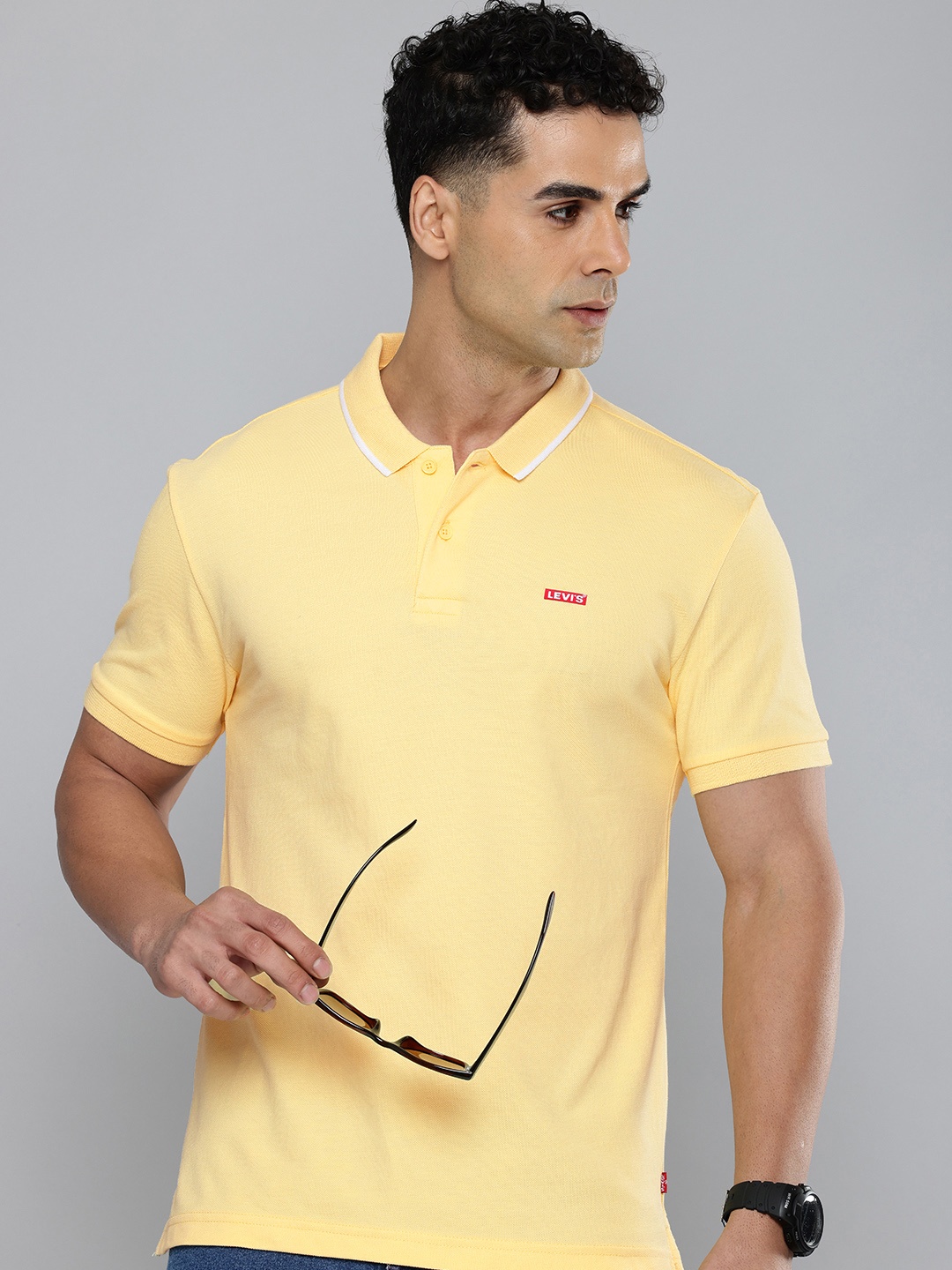 

Levis Polo Collar Pure Cotton T-shirt, Yellow
