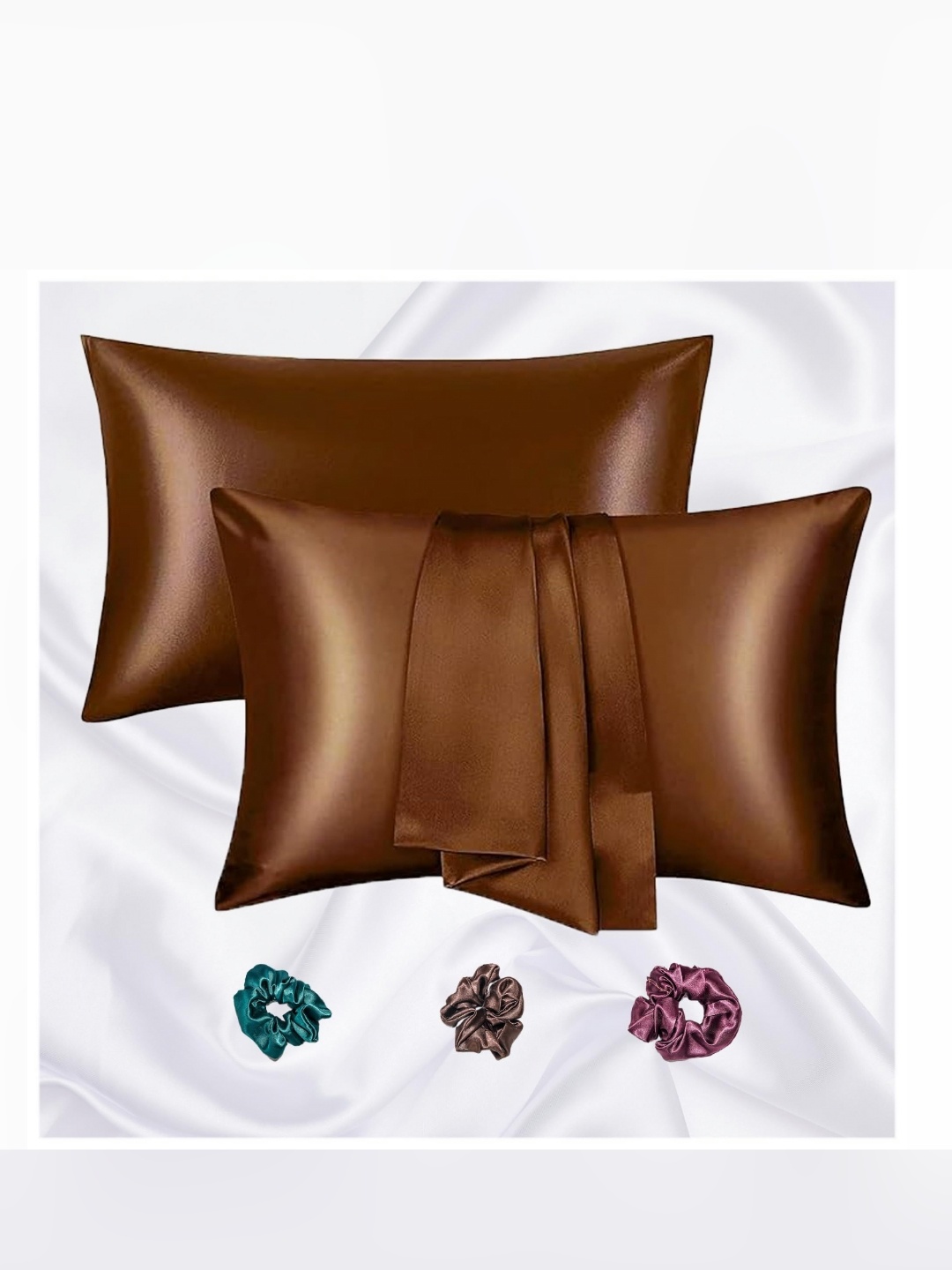 

Vendola Brown Set of 2 Square Cushion Covers