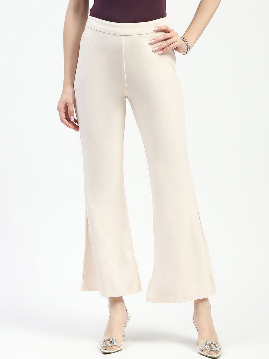 

Madame Women Trousers, Cream