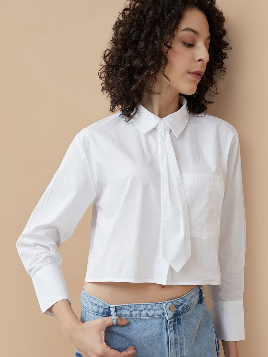 

Ginger by Lifestyle Cotton Shirt Style Top, Off white