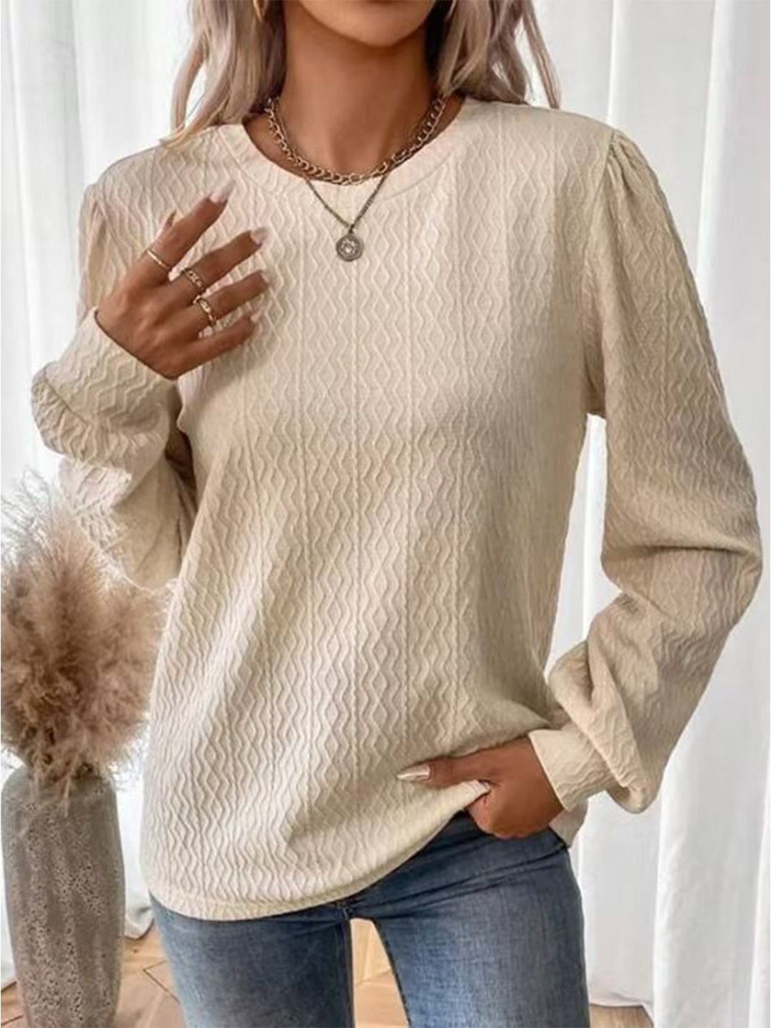 

StyleCast Women Cable Knit Pullover, Off white