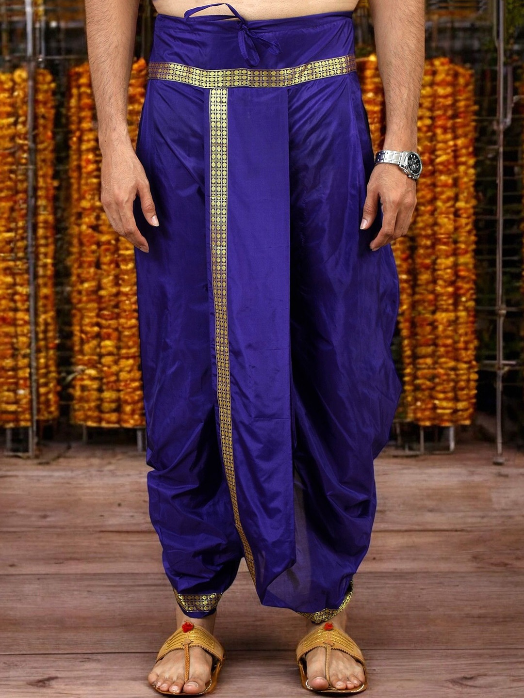 

TATTVA Men Ready To Wear Dhotis with Shalya, Blue