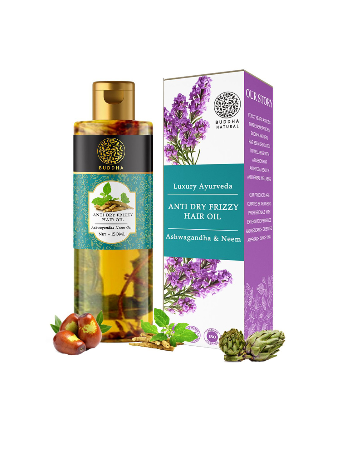

BUDDHA NATURAL Anti Dry Frizzy Hair Oil-150ml, Gold