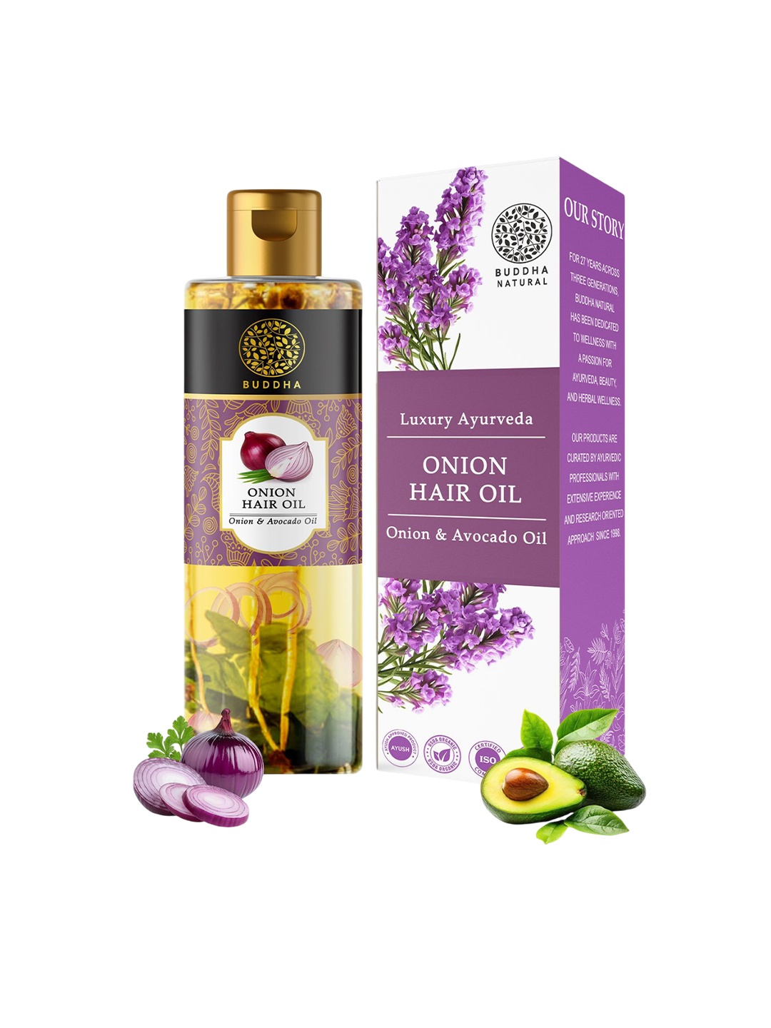 

BUDDHA NATURAL Onion Hair Oil- 150ml, Gold