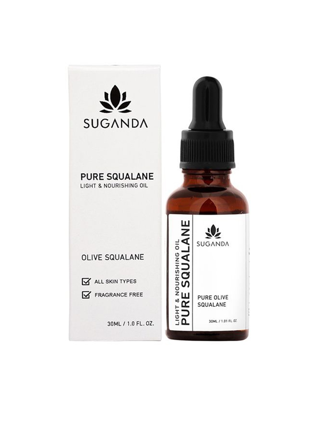 

SUGANDA SKINCARE Pure Olive Squalane Light & Nourishing Oil -30ml, White