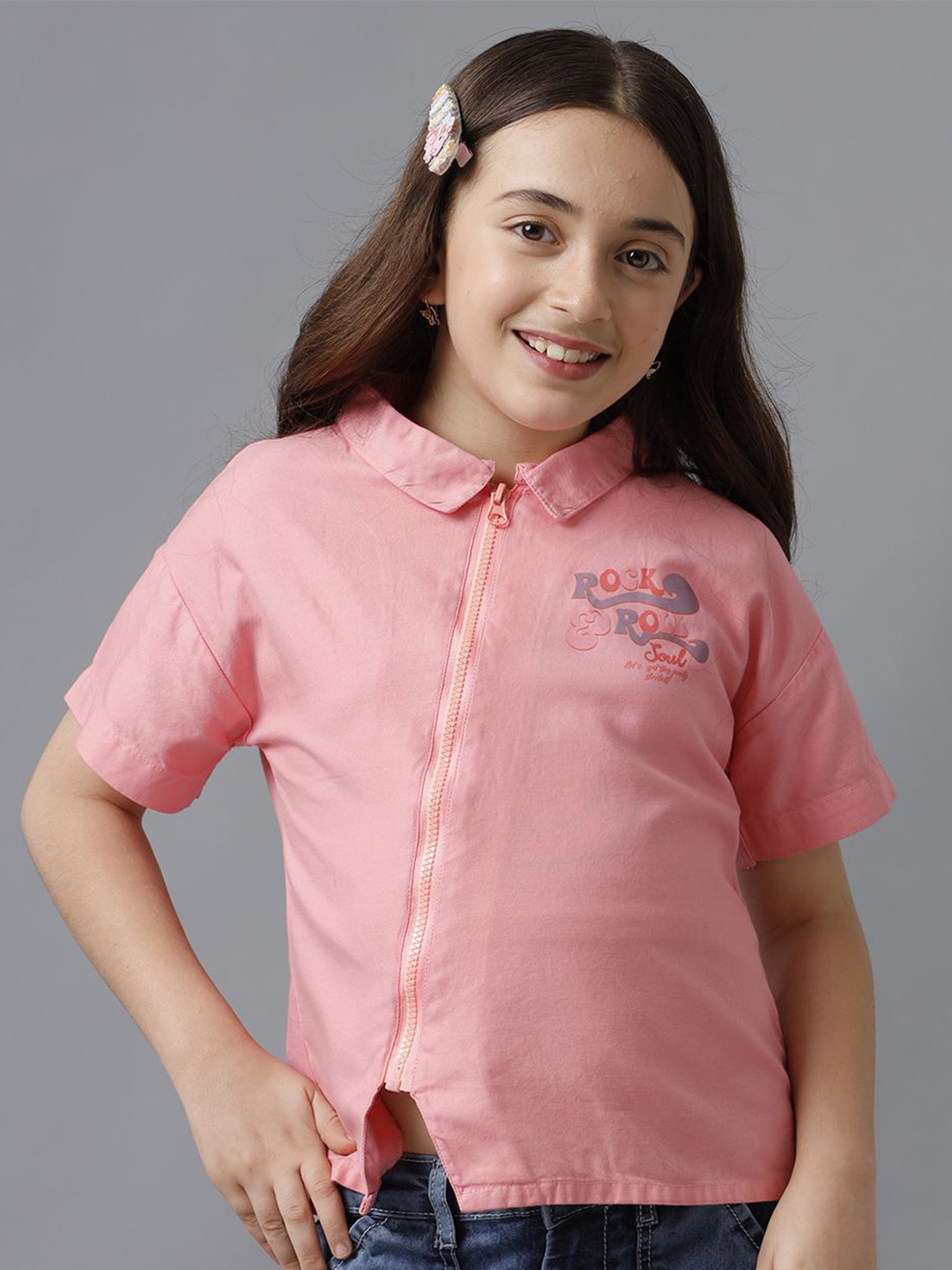 

UNDER FOURTEEN ONLY Cotton Shirt Style Top, Orange