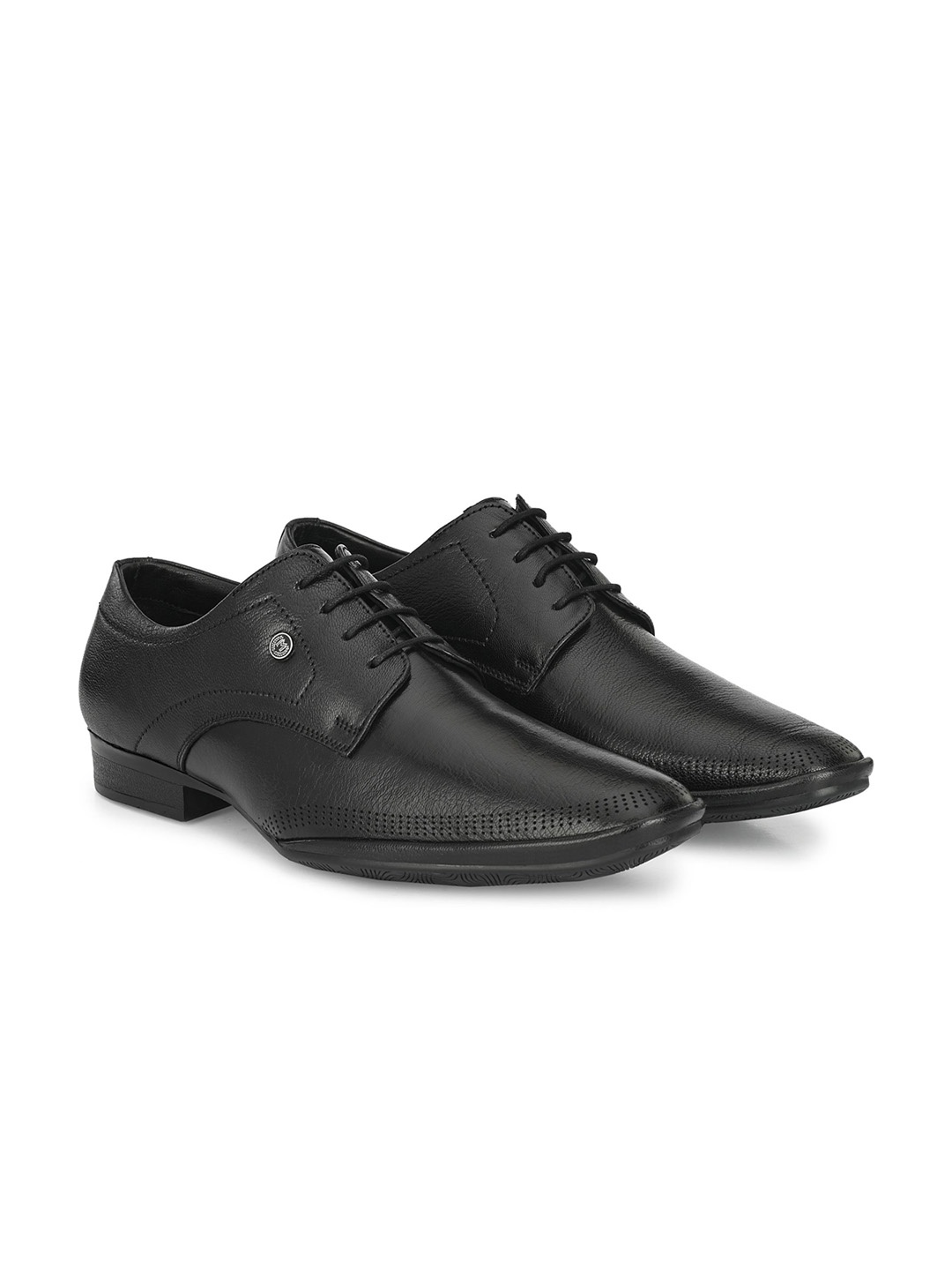 

MONDAIN Men Genuine Leather Formal Derbys, Black