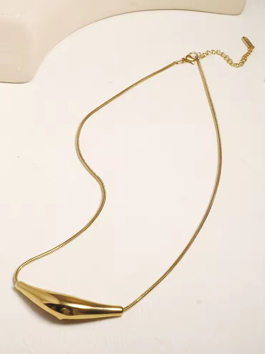 

DIVASTRI Stainless Steel Gold-Plated Locket Necklace