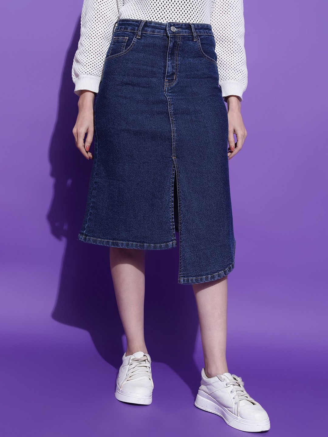 

Kotty A-Line Midi Skirts, Blue