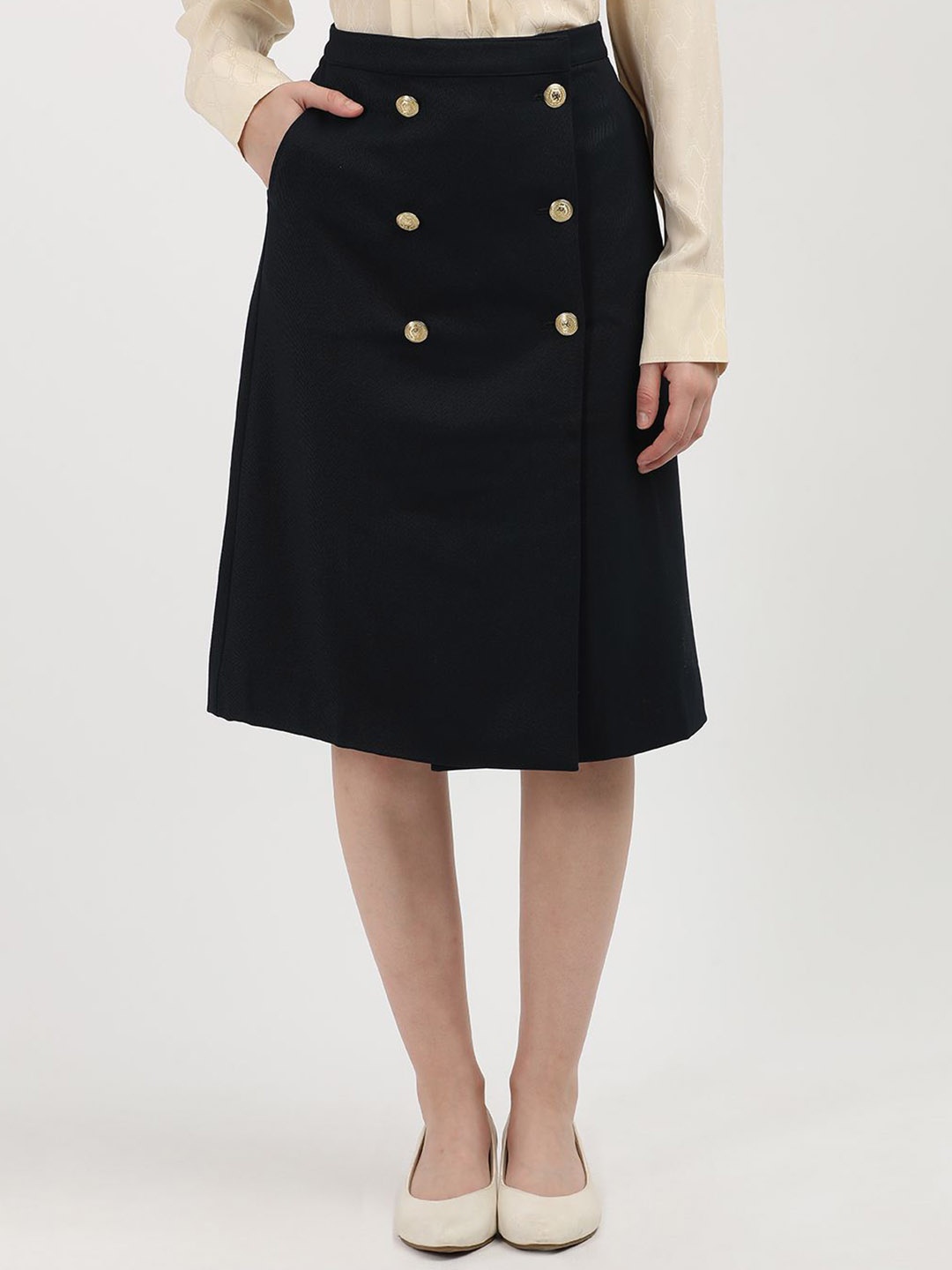 

Tommy Hilfiger A-Line Midi Skirts, Black