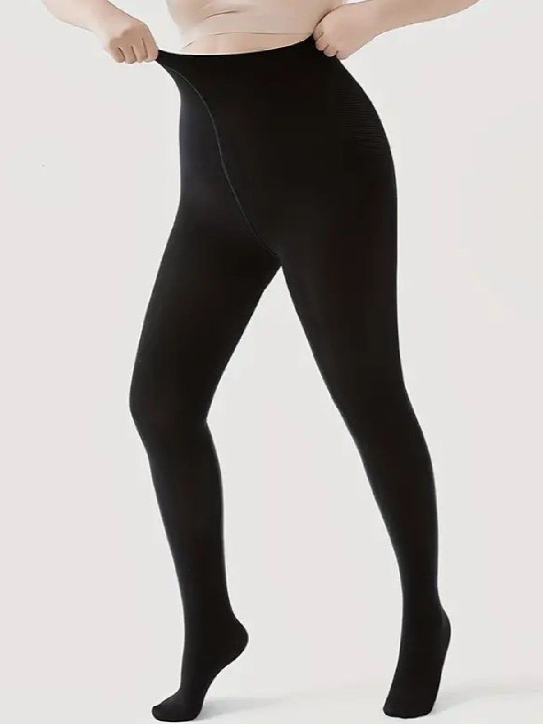 

Poftik Opaque Pantyhose Stockings, Black