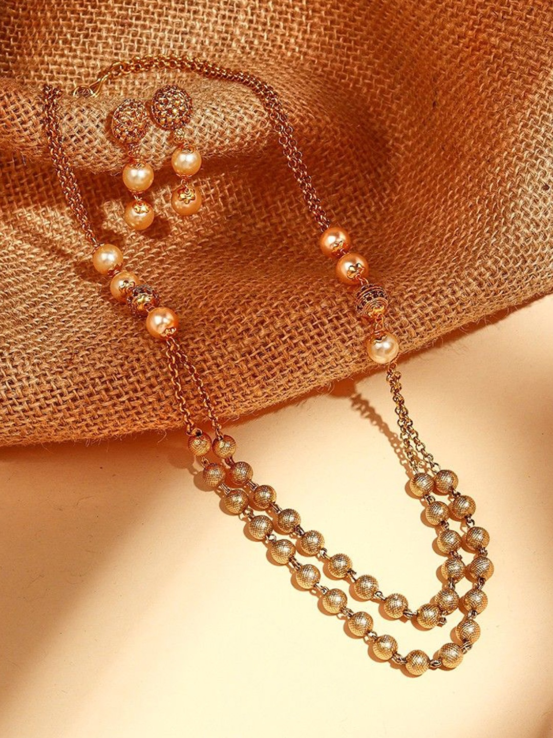

Mirraw Gold-Plated Beaded Jewellery Set